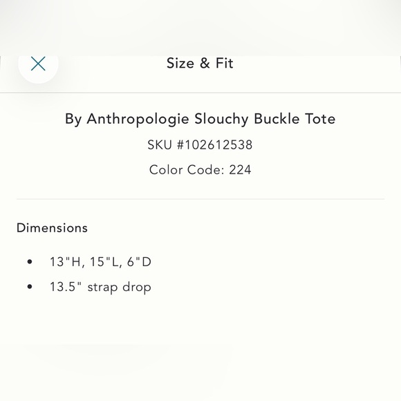 NWT new Anthropologie slouchy buckle tote bag faux leather tan brown + pouch - Picture 15 of 17